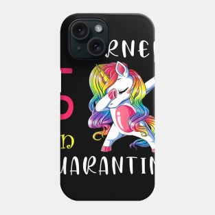 I Turned 5 in quarantine Cute Unicorn Dabbing Phone Case