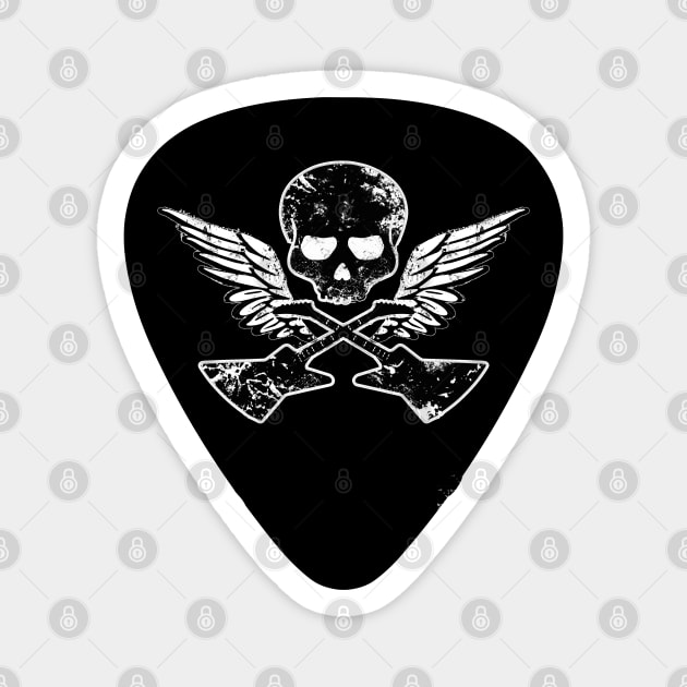 Guitar Pick Skull Magnet by Scar