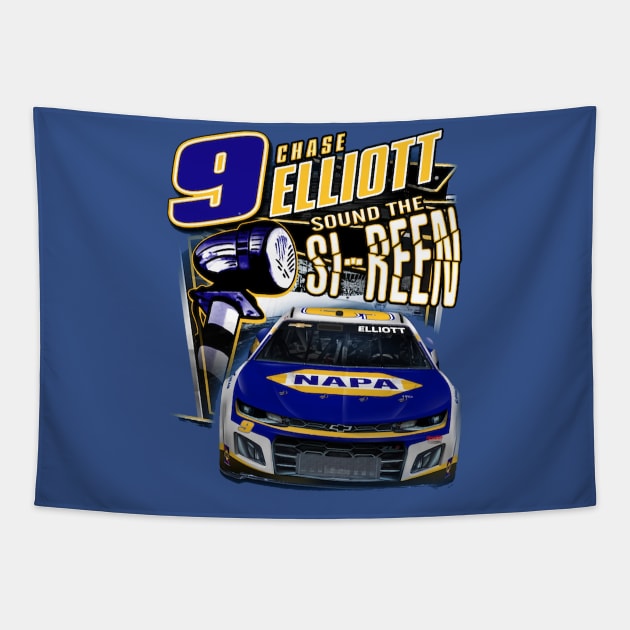 Chase Elliott Dominator Tapestry by art.Hamdan