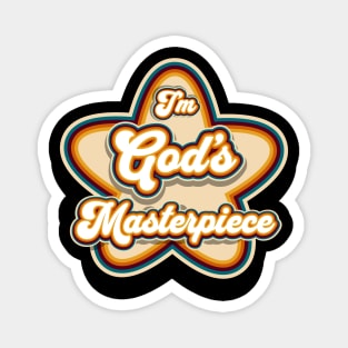 70s Retro I'm God's Masterpiece Magnet