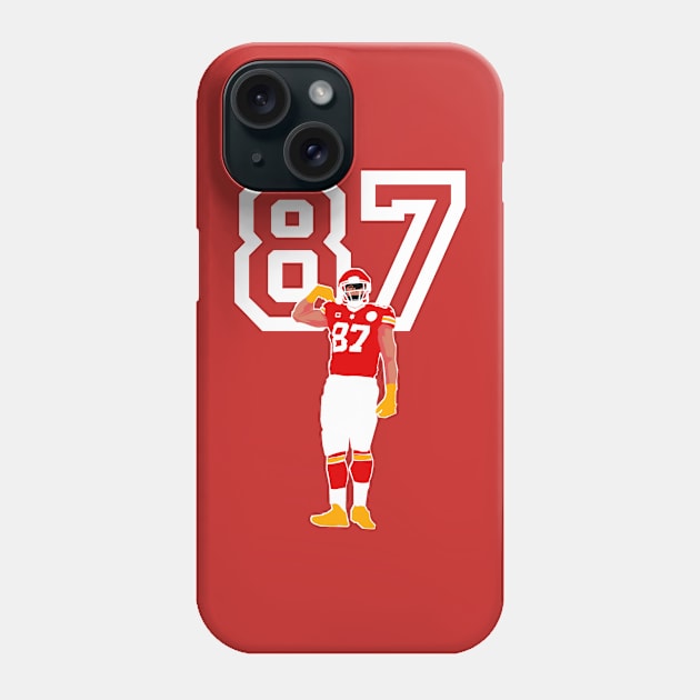 Travis Kelce 87 KC Chiefs Phone Case by Qrstore