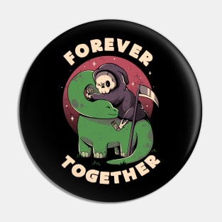 Forever Together - Cute Grim Reaper Dino Gift Pin