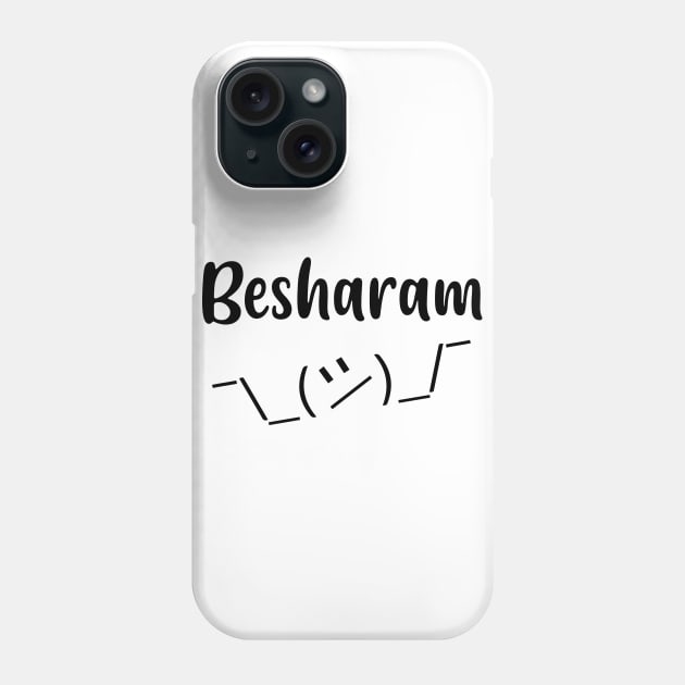 Besharam Hindi Saying or Slogan Meme Phone Case by alltheprints