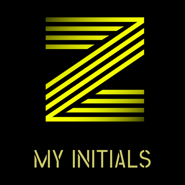 Letter Z Initials Unique Name T-Shirt by EKSU17