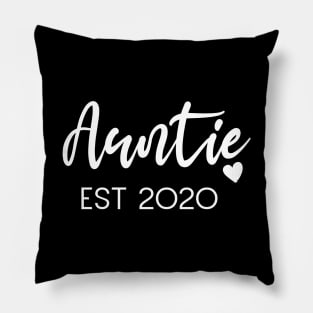 Auntie EST 2020- New Aunt Gifts, Proud Auntie Shirt, Auntie To Be Pillow