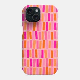 Pink and Orange, Abstract, Lines and Stripes Phone Case