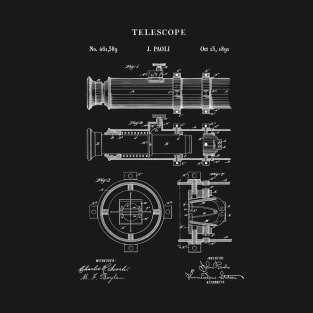 Nautical Telescope 1891 Patent Blueprint T-Shirt