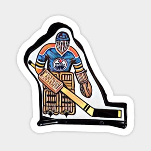 Coleco Table Hockey Goalie- Edmonton Oilers Magnet