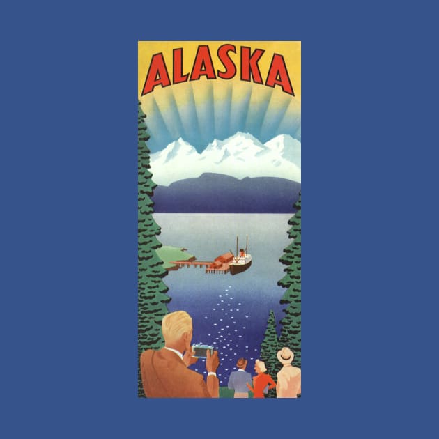 Vintage Travel Poster from Alaska by MasterpieceCafe