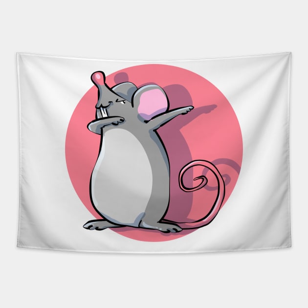 Funny Dabbing Dancing mouse Pet Tapestry by PhantomDesign