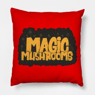 Magic Mushrooms - Psilocybin - Psychedelic Art Pillow