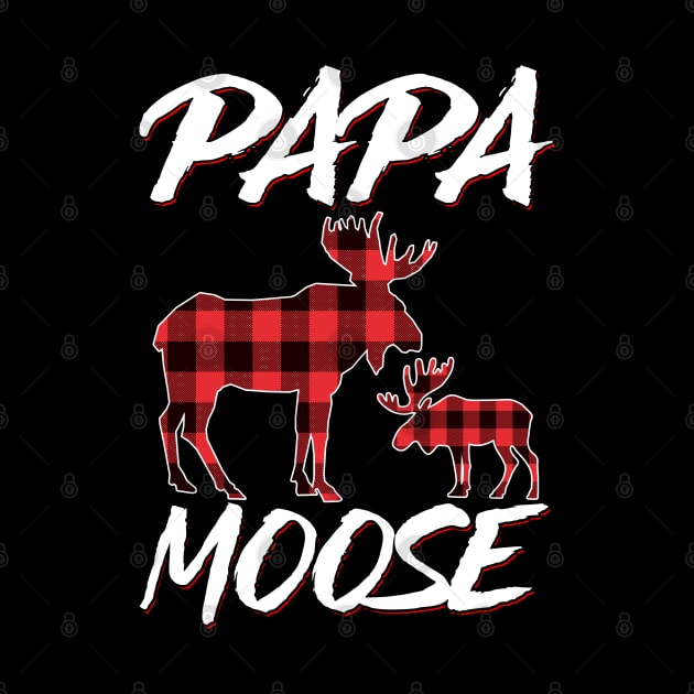 Red Plaid Papa Moose Matching Family Pajama Christmas Gift by intelus