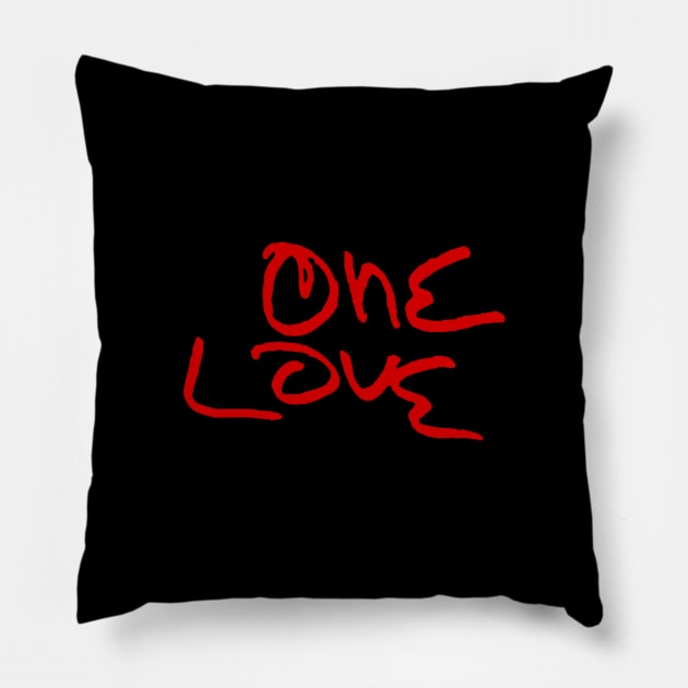 1LUV red Pillow by undergroundART