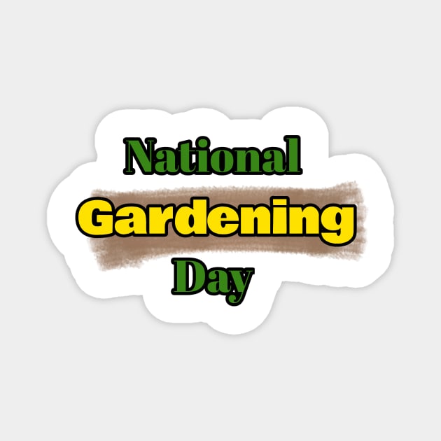 national gardening day Magnet by jijo.artist