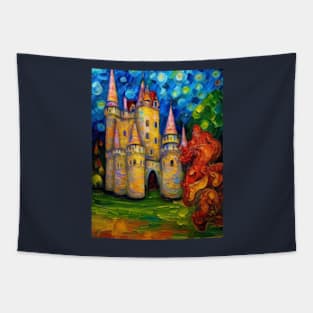 Abstract Fairytale Castle Tapestry