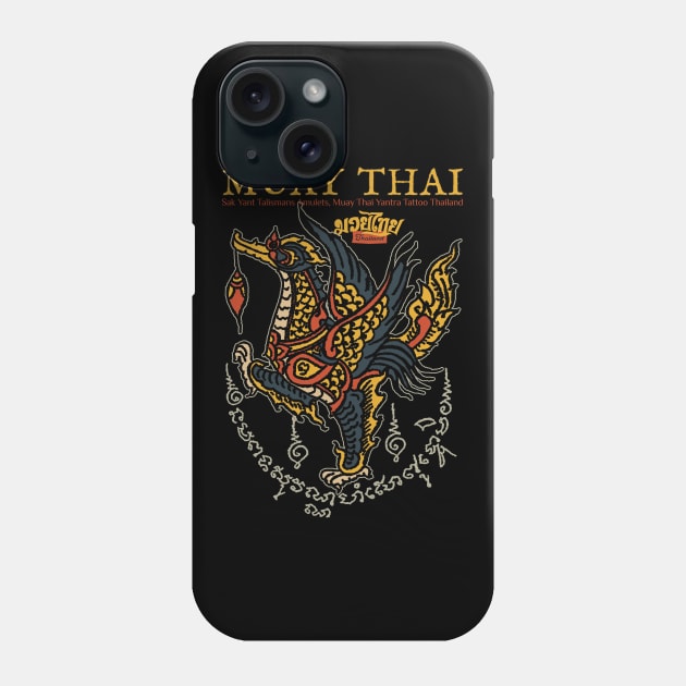 Muay Thai Swan Tattoo Phone Case by KewaleeTee