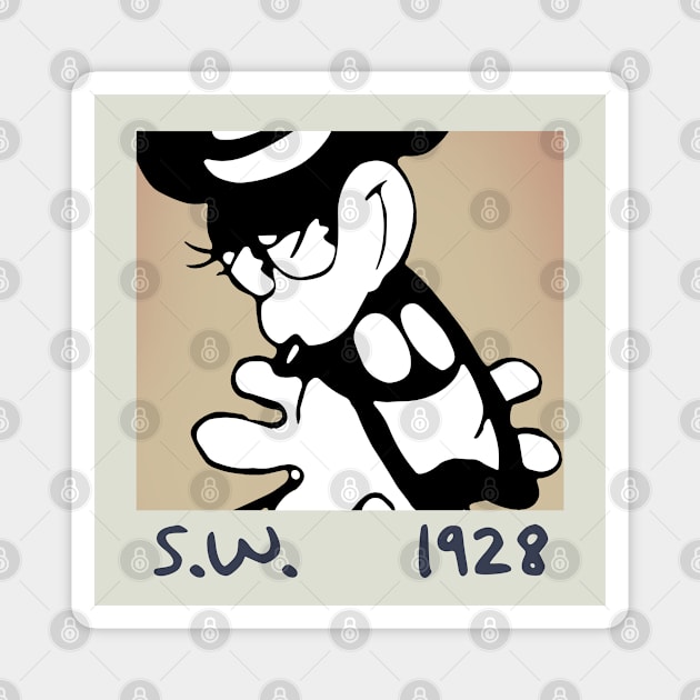 Steamboat Willie 1928 Magnet by Megadorim
