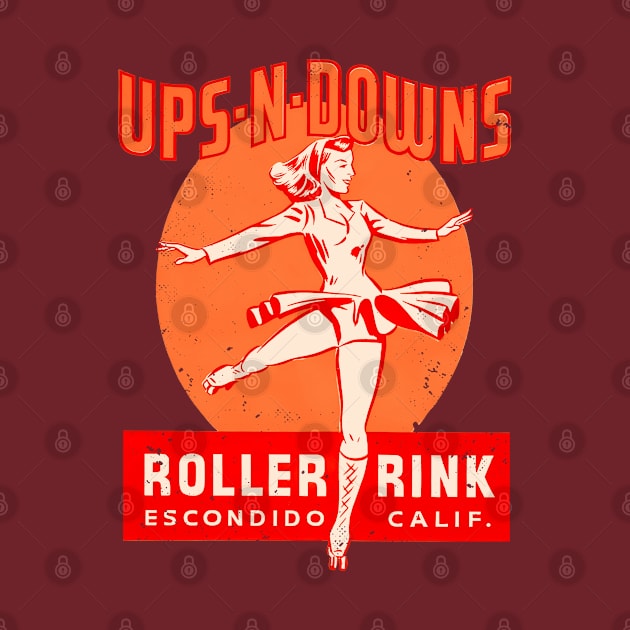 Ups n Downs Escondido California Roller Rink by retropetrol