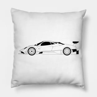 Zonda F Black Outline Pillow