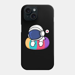 astronaut and swimming tires Phone Case