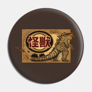 Kaiju Vintage Poscard Pin