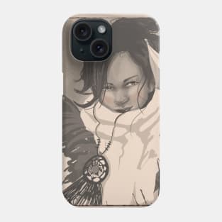 Portrait Girl Vintage Illustration Phone Case