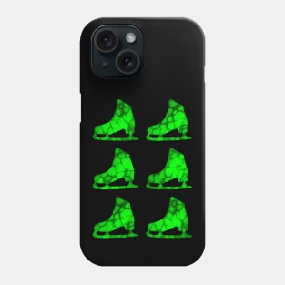 Watercolor Figure Skates (Green) Phone Case