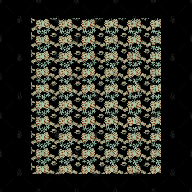 Seamless pattern With Flower And Butterfly by Ezzkouch