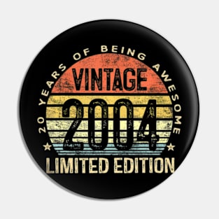 20 Year Old Gifts Vintage 2004 Limited Edition 20Th Birthday Pin