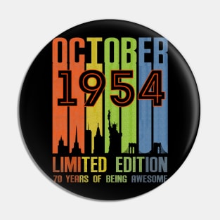 October 1954 70 Years Of Being Awesome Limited Edition Pin