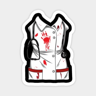 Bloody Nurse Costume Halloween Zombie Blood Magnet