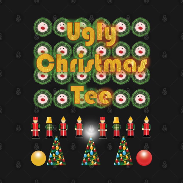 Ugly Christmas Tee Funny by Angelic Gangster