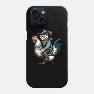 Meowdy Cat Riding Chicken Phone Case