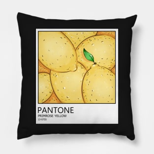 PANTONE color. primrose yellow lemons Pillow