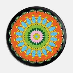 Colorful african decorative Mandala art modern repeated pattern Pin