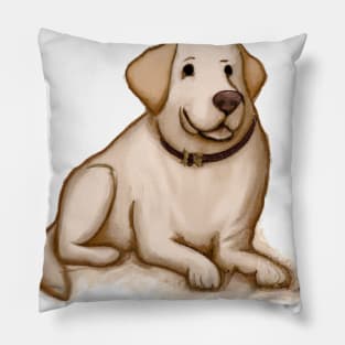 Cute Labrador Retriever Drawing Pillow