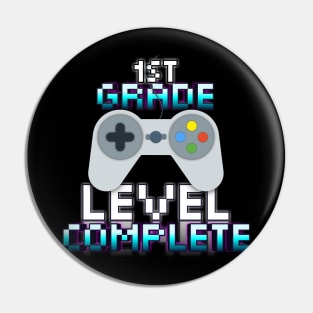 1st Grade Kids Gamer School Pin