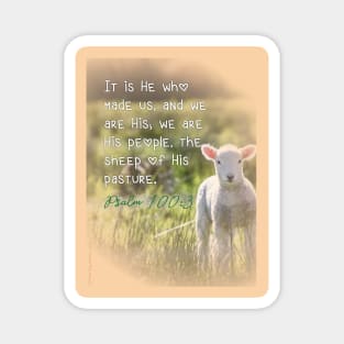 It is He who made us, and we are His... the sheep of His pasture.  Psalm 100:3 Magnet