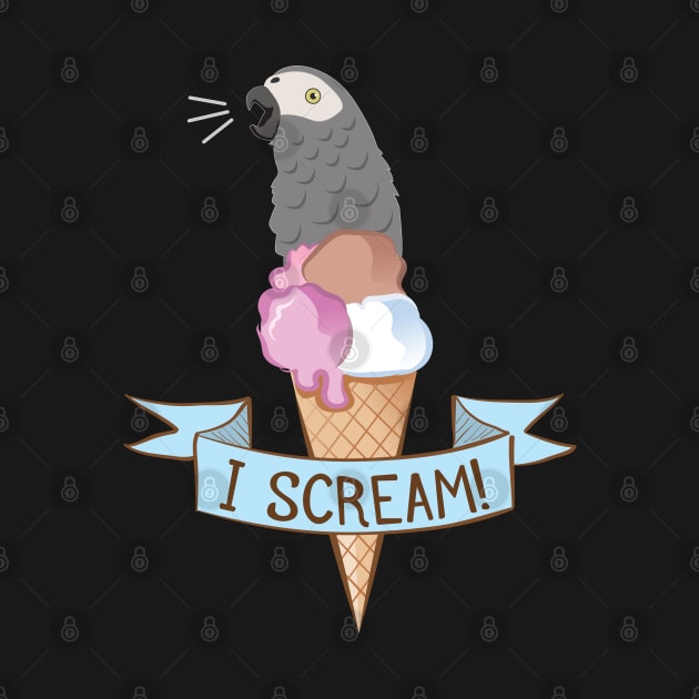 Congo African Grey Ice Cream Parrot by Einstein Parrot