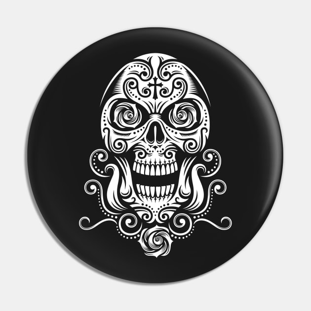 Skull Tattoo Pin by CryptoTextile