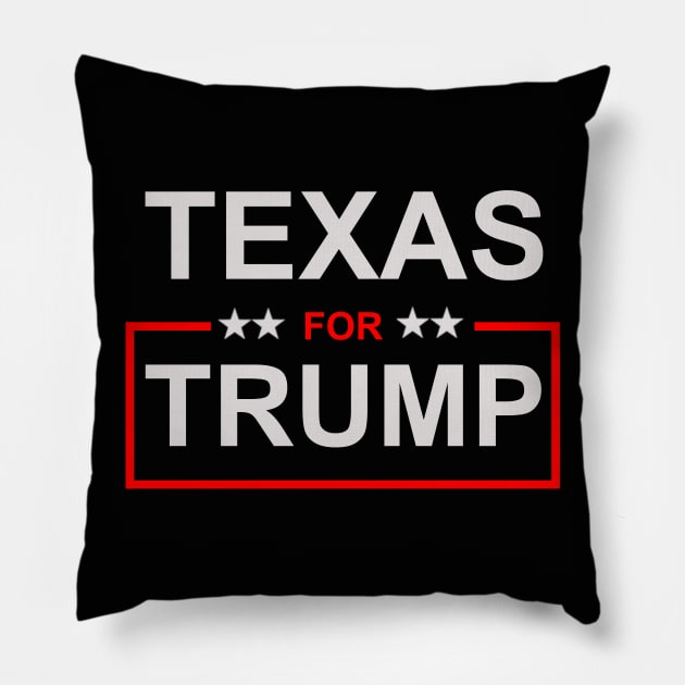 Texas for Trump Pillow by ESDesign