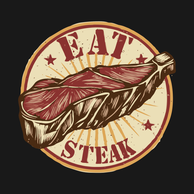 Eat Steak, Retro. by Chrislkf