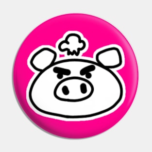 Angry Boo the kawaii pig. Pin