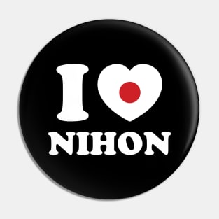 I HEART [LOVE] NIHON Pin