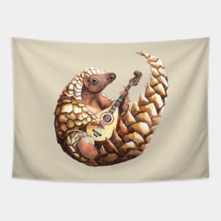 Pangolin playing the Mandolin Tapestry