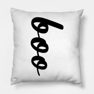 boo vertical letter typography Pillow