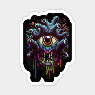 Beholder D&D Monster Graffiti Magnet