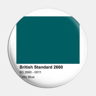 Baltic Blue British Standard 0011 Colour Swatch Pin