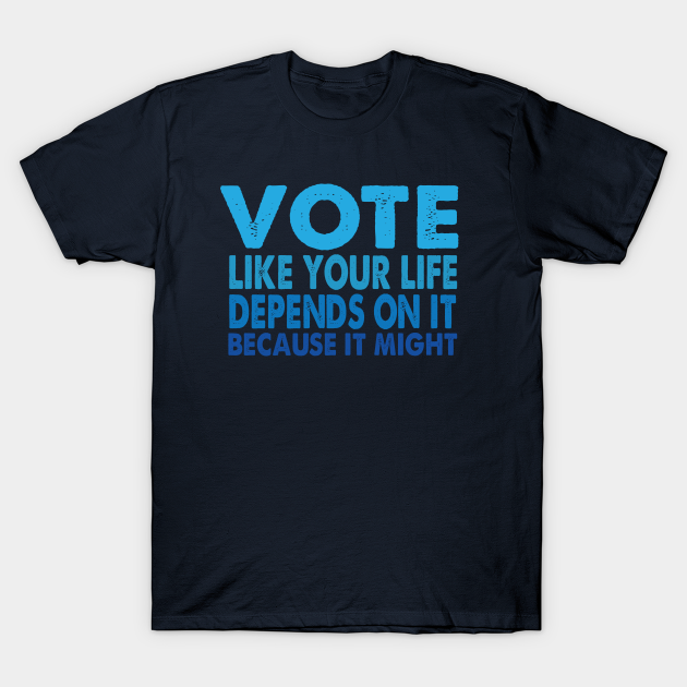 thumbnail image 2 of "Vote Like Your Life Depends On It" Face Mask - Black Reusable Respiratory Protection 2 of 13