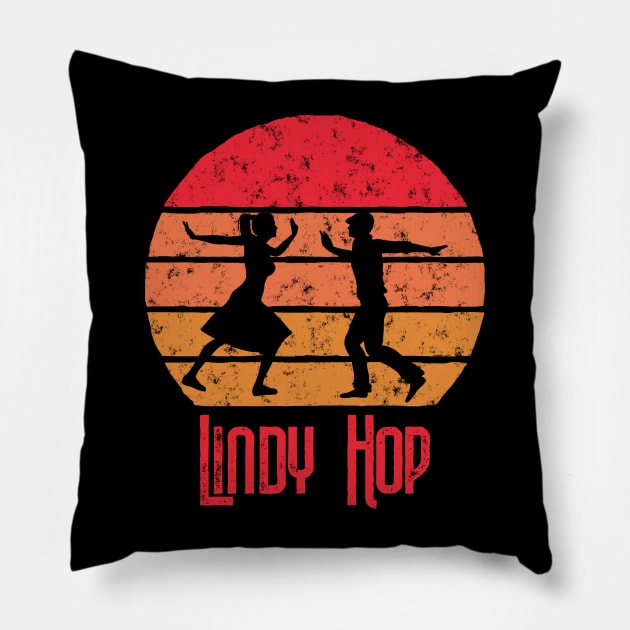 Lindy Hop Sunset Design Pillow by echopark12